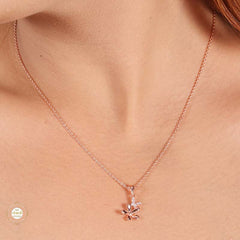 Sterling Silver Sparkling Silver Bloom Pendant Set