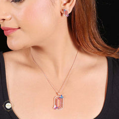 Sterling Silver Sparkling Silver Wings of Grace Pendant Set