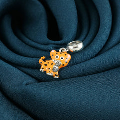 Sterling Silver Sparkling Silver Mini Roar Pendant