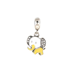 Sterling Silver Sparkling Silver Elephantine Pendant