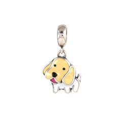 Sterling Silver Sparkling Silver Pupper Pop Pendant