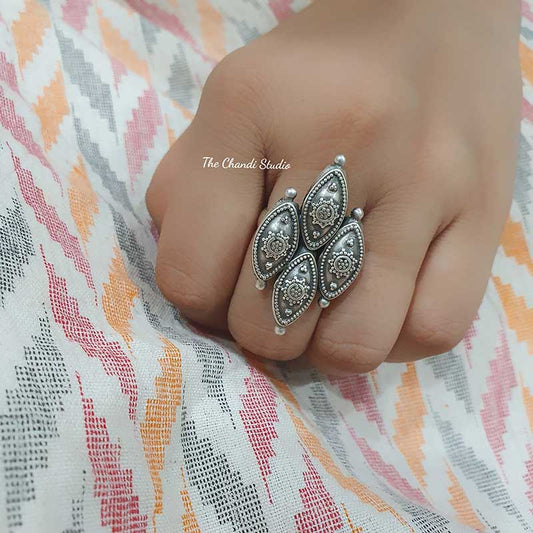 Sterling Silver Sadabahar Rawa Ring