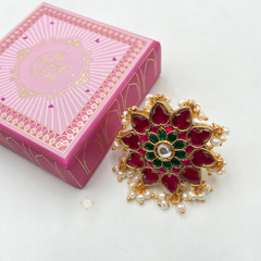 Muhurat Laal Ishq Kundan Ring