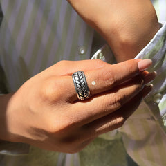 Unisex Twisted Rope Band Ring