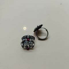 Parrot Elephant Ruby Ring