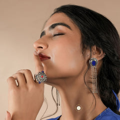 Coral Lapis Rawa Ring