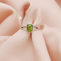 Peridot Semi Precious Stone Ring