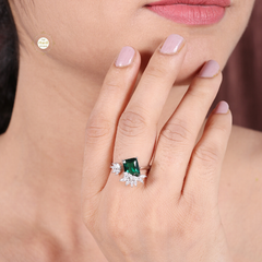 Sparkling Silver Crown Ring