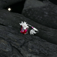 Sparkling Silver Crown Ring