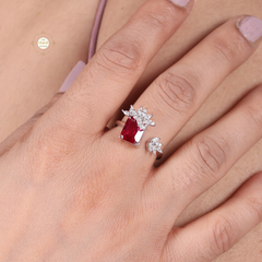 Sparkling Silver Crown Ring