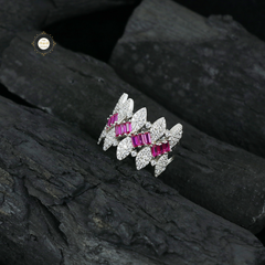 Sparkling Silver Princess Band Ring