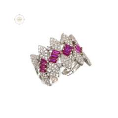 Sparkling Silver Princess Band Ring