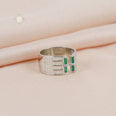 Sparkling Silver Exotic Band Ring