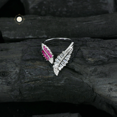 Sparkling Silver Wanderlust Wing Ring