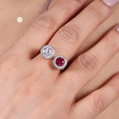 Sparkling Silver Exotic Stone Ring