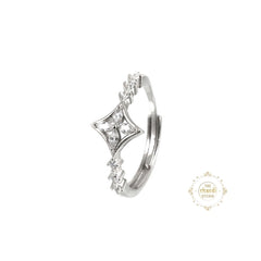 Sparkling Silver Starlit Elegance Ring