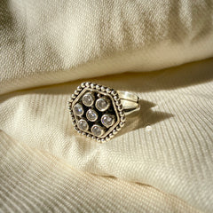 Sterling Silver Seven Star Spark Ring