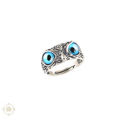 Sterling SilverSparkling Owl Ring