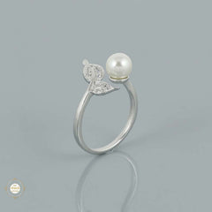 Sterling Silver Sparkling Pearl Radiance Ring