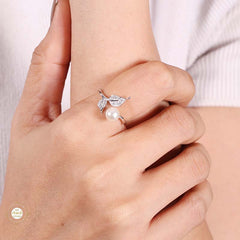 Sterling Silver Sparkling Pearl Radiance Ring