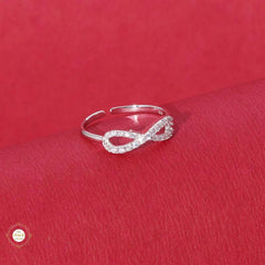 Sterling Silver Sparkling Infinity ring