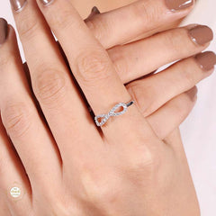 Sterling Silver Sparkling Infinity ring