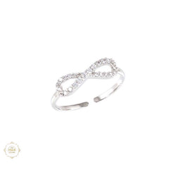 Sterling Silver Sparkling Infinity ring