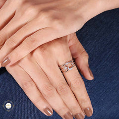 Sterling Silver Sparkling Bloom Ring