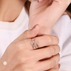 Sterling Silver Sparkling Bloom Ring