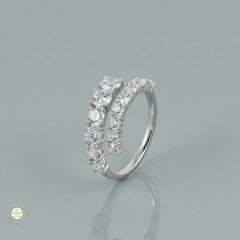 Sterling Silver Sparkling Shimmer Spark Ring