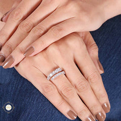 Sterling Silver Sparkling Shimmer Spark Ring