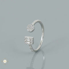 Sterling Silver Sparkling Silver Celestial Glow Ring