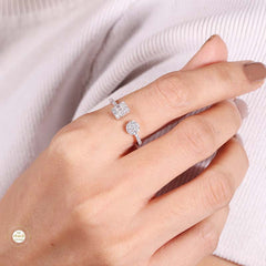 Sterling Silver Sparkling Silver Celestial Glow Ring