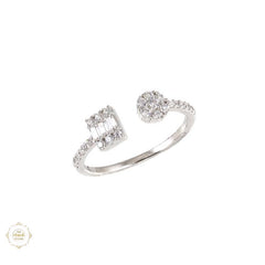 Sterling Silver Sparkling Silver Celestial Glow Ring