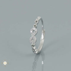 Sterling Silver Sparkling Infinity Spark Ring