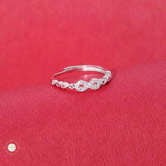 Sterling Silver Sparkling Infinity Spark Ring
