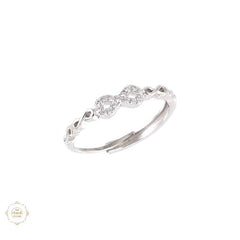 Sterling Silver Sparkling Infinity Spark Ring