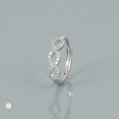 Sterling Silver Sparkling Timeless Twist Ring