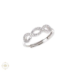 Sterling Silver Sparkling Timeless Twist Ring