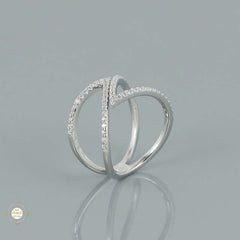 Sterling Silver Sparkling Twilight Spark Ring