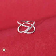 Sterling Silver Sparkling Twilight Spark Ring