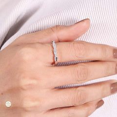 Sterling Silver Sparkling Twinkle Solitaire Ring