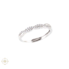 Sterling Silver Sparkling Twinkle Solitaire Ring