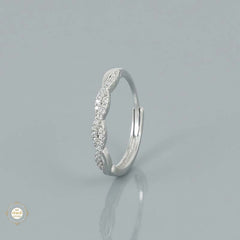 Sterling Silver Sparkling Twinkle Solitaire Ring
