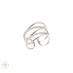 Sterling Silver Sparkling Layer Up Stack Ring
