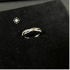 Sparkling Silver Criss Cross Ring