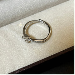 Silver Music Lover Sparkling Ring