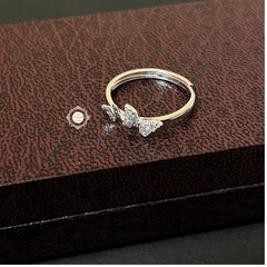 Sparkling Silver Butterfully Ring