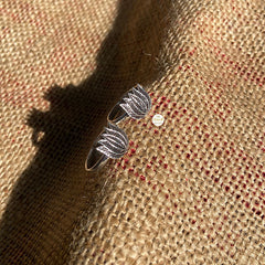 Oxidised Silver Love Lotus Toe Ring