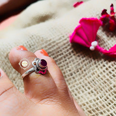 Sterling Silver Flower Toe Ring